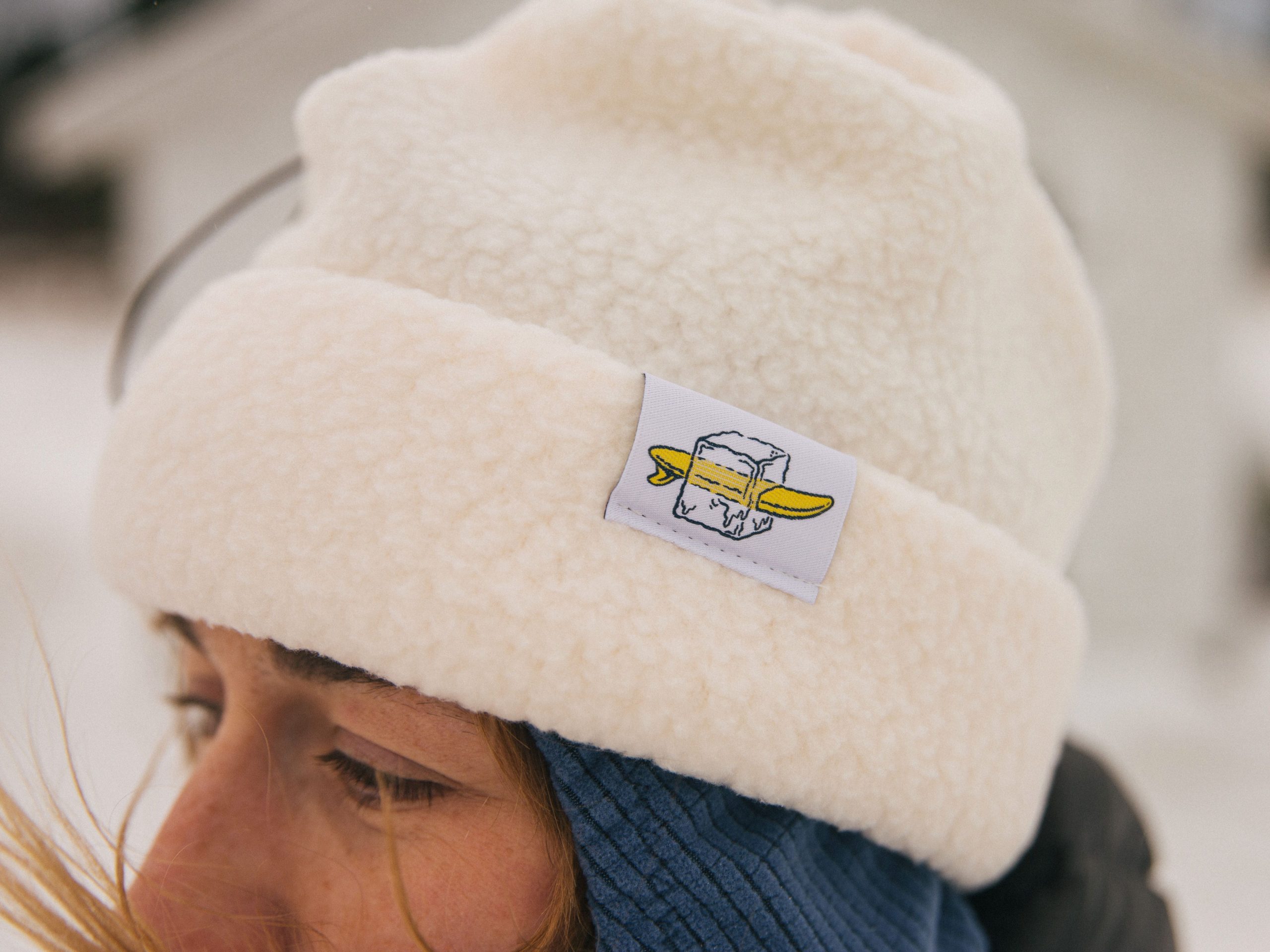 SBS x Synch Tec Surfy Sherpy Beanie – Blizzard – Sleeping Bear Surf