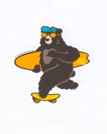 Skate to surf Bear Sticker
