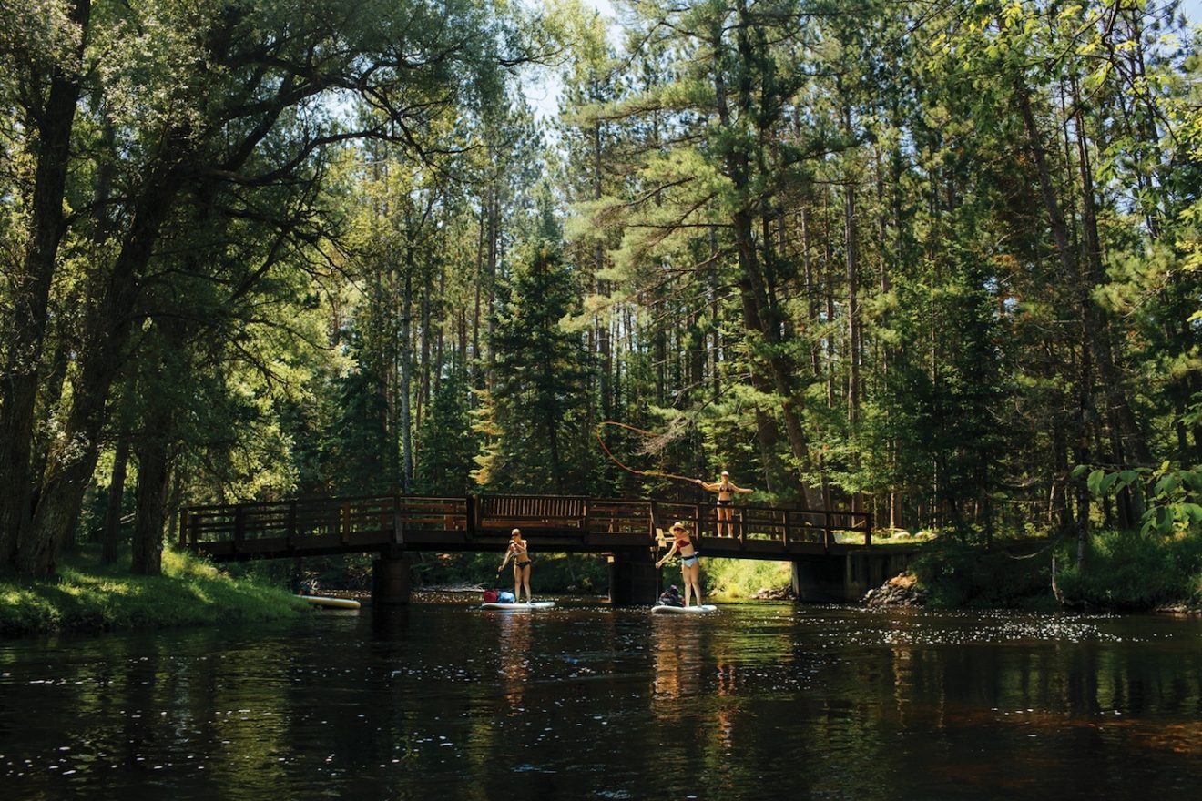 Paddleboard Camping on the Au Sable River in Northern Michigan