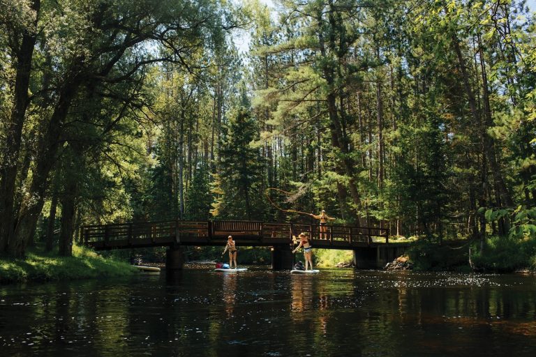 Paddleboard Camping on the Au Sable River in Northern Michigan
